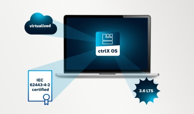 CtrlX OS on laptop screen image